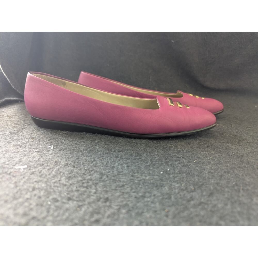 Vintage Selby Brand Ladies  Pink Shoes Slip On Flat Lofers ‎ Size 8.5 AA  1980